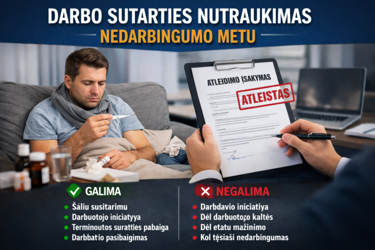 Read more about the article Kada galima nutraukti darbo sutartį nedarbingumo metu?